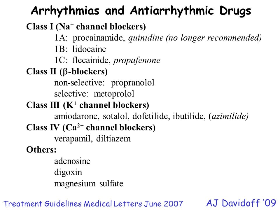 Antidysrhythmic drugs
